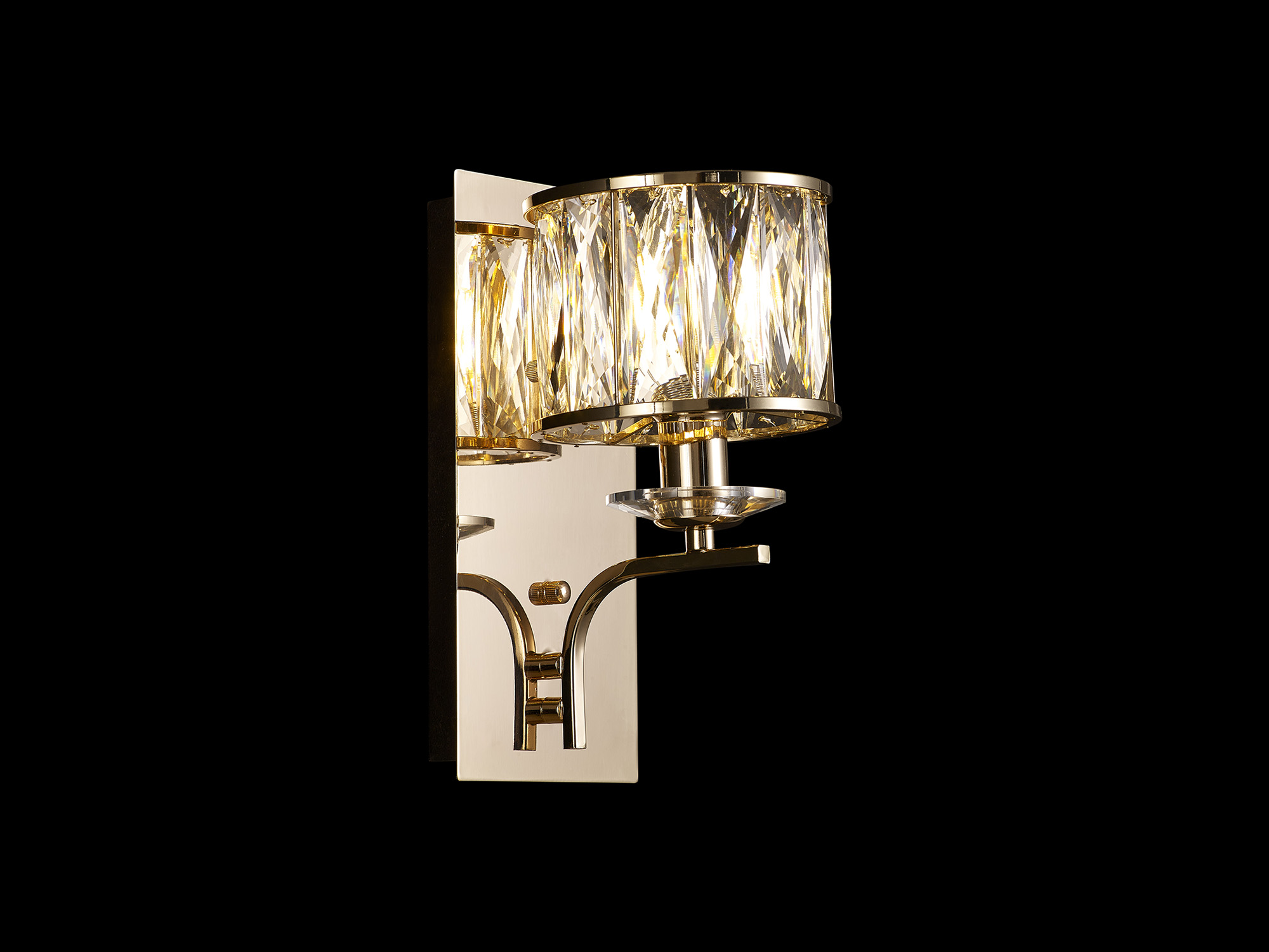 IL31827  Vivienne Crystal Wall Lamp 1 Light French Gold
